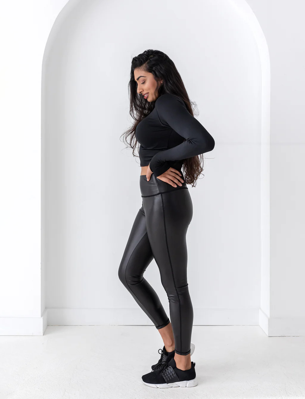 LADIES VEGAN LEATHER LEGGING | Jill Yoga