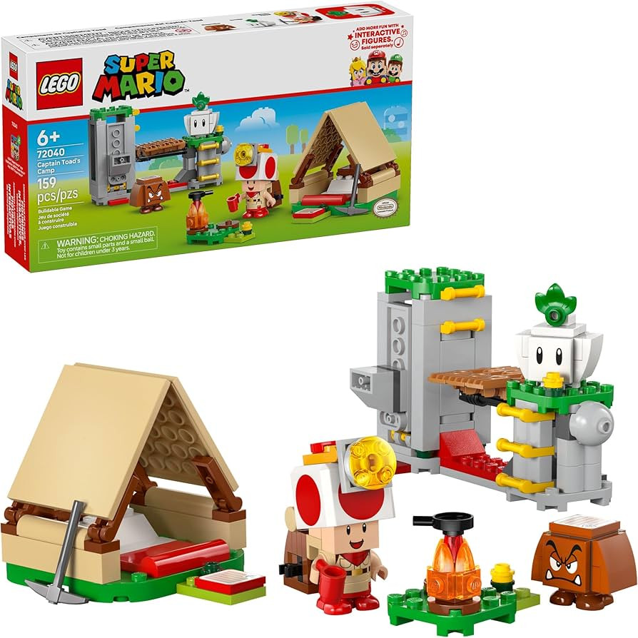 LEGO Super Mario Captain Toad’s Camp Building Toy - Pretend Play Set for Kids, Ages 6+ - Buildi... | Amazon (US)