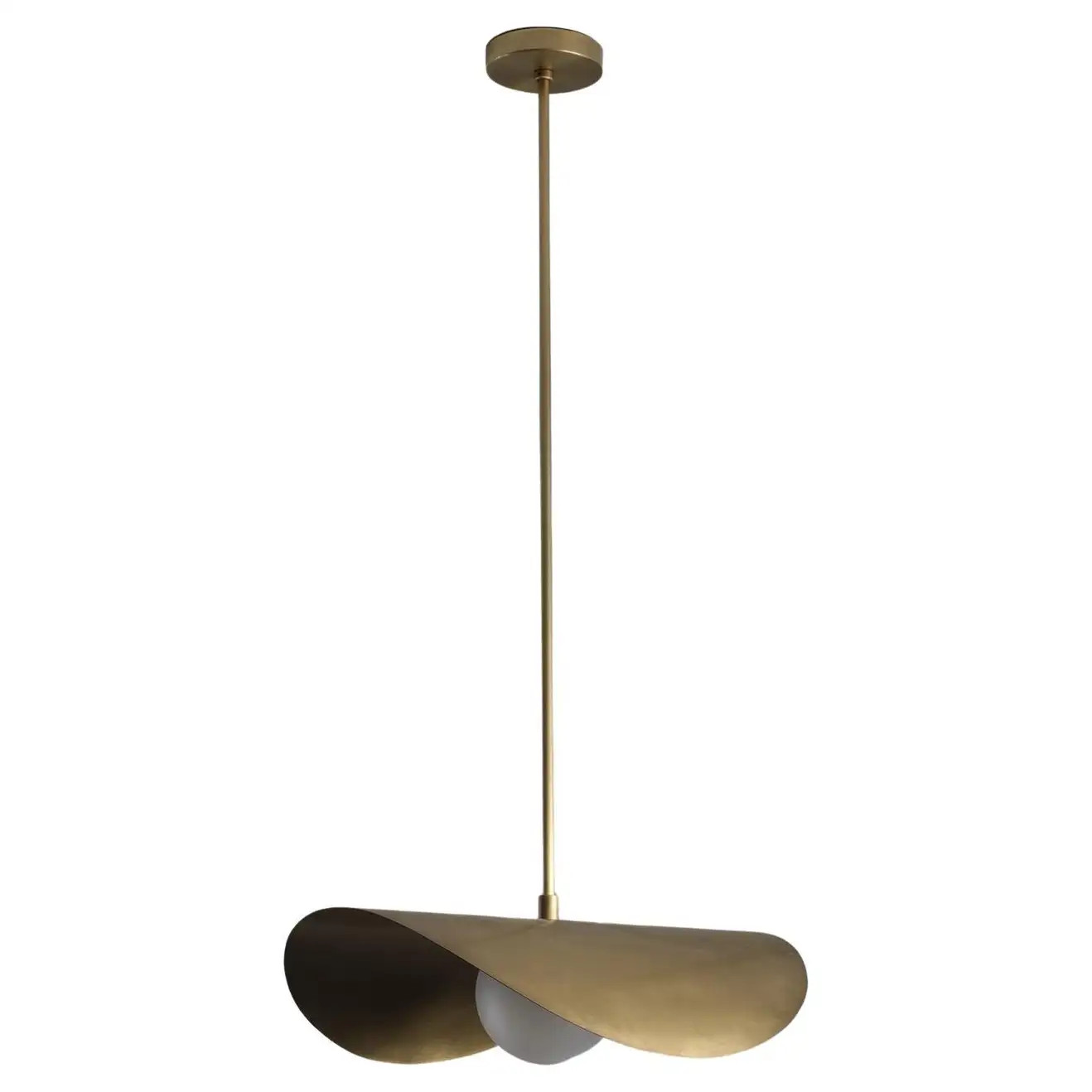 MONTERA Biomorphic Pendant Light in Brass & Blown Glass, Blueprint Lighting 2021 | 1stDibs