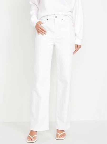 White wide leg jeans - Old Navyy

#LTKover40 #LTKfindsunder50 #LTKsalealert