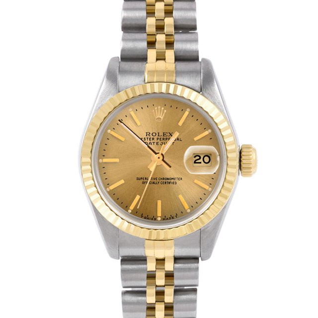 Pre-Owned Rolex 6917 Ladies 26mm Datejust Wristwatch Champagne Stick (3 Year Warranty) (Good) - W... | Walmart (US)