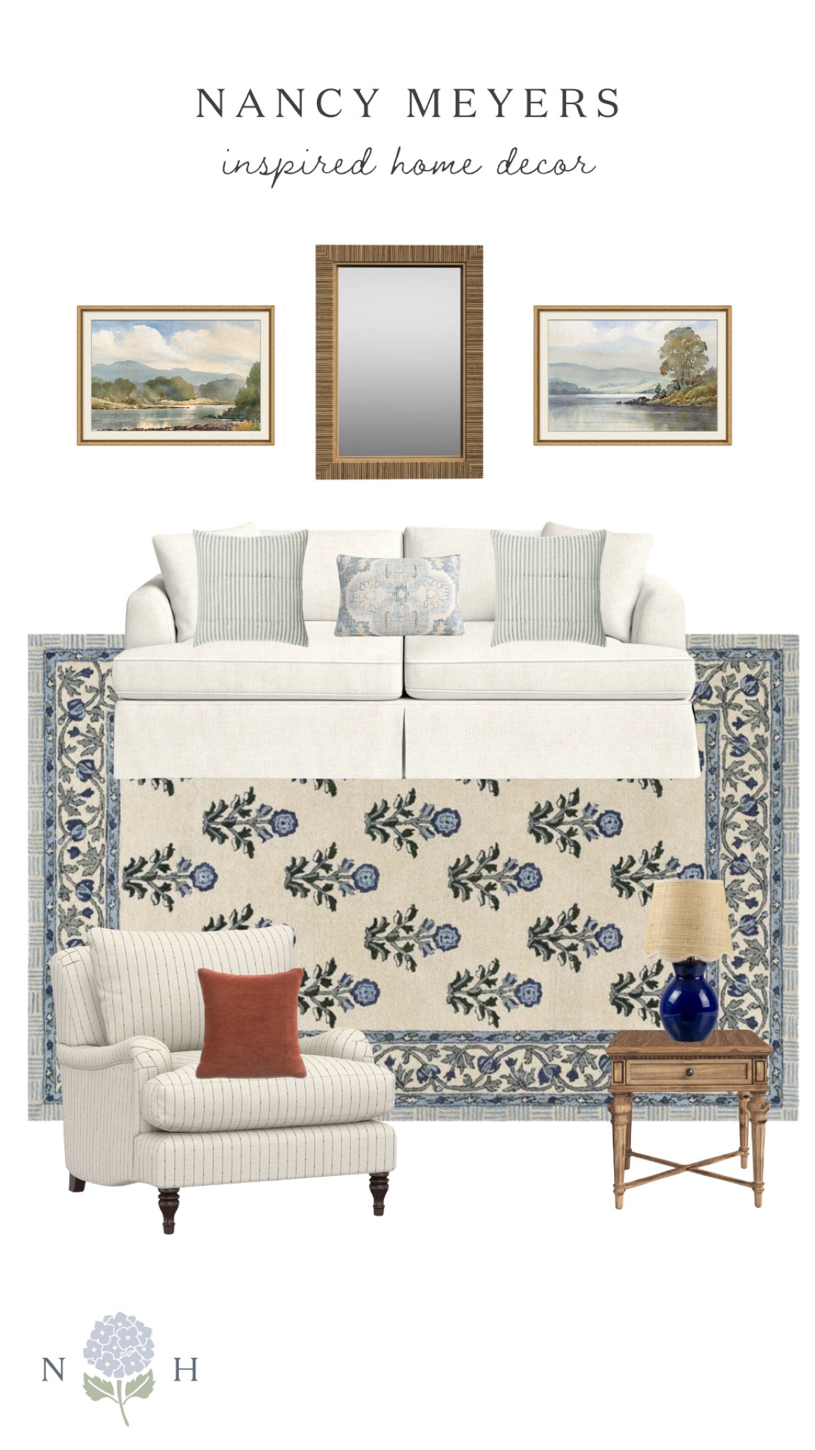 Nancy Meyers inspired home decor! Coastal home decor, birch lane, pottery barn 

#LTKHome