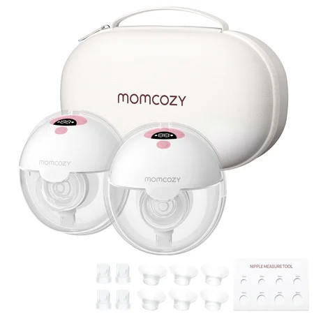 Momcozy M5 Pinky Breast Pump Hands Free, Electric 24mm Pink 2 Pack | Walmart (US)
