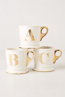 Limited Edition Golden Monogram Mug | Anthropologie (US)