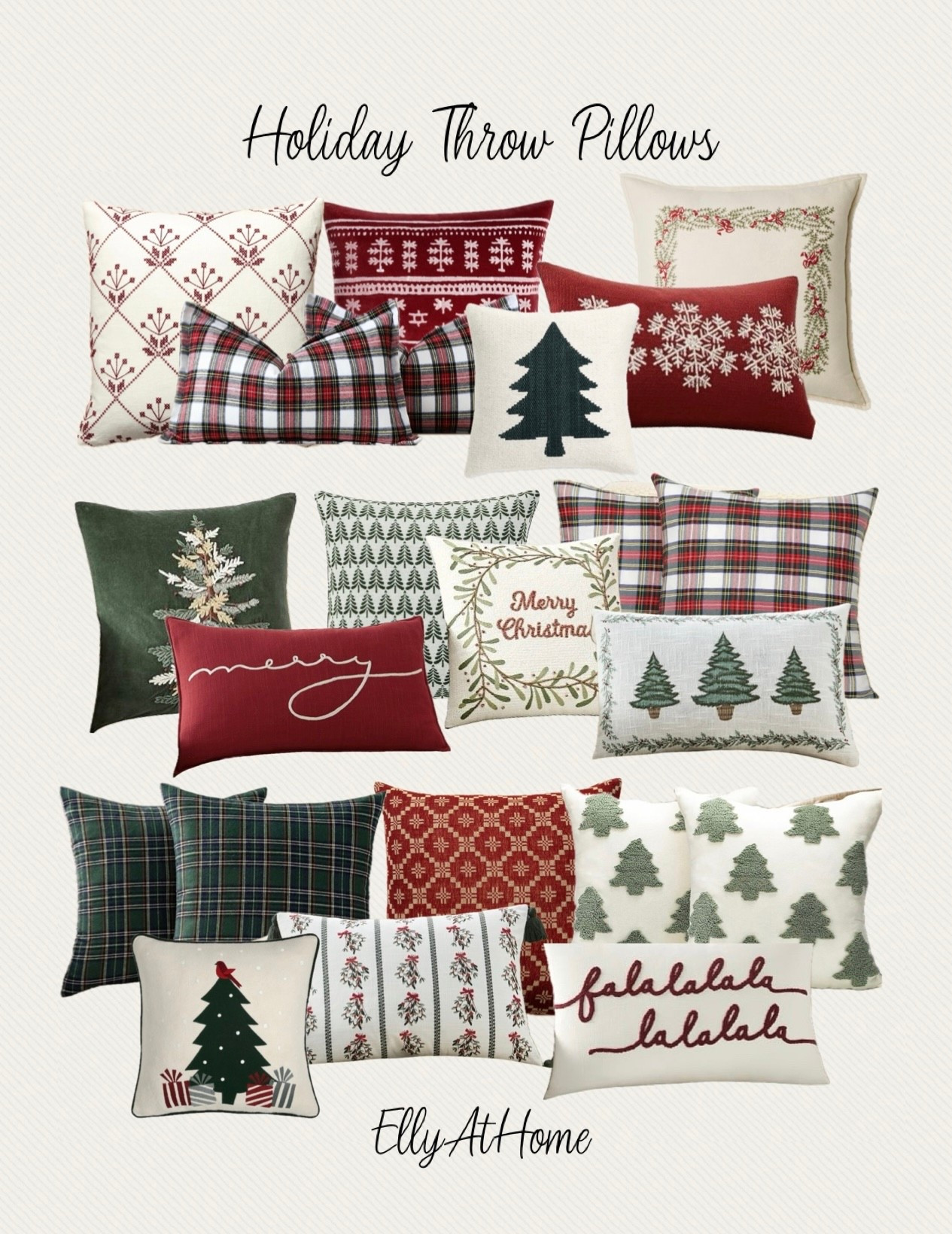 Festive, holiday Christmas throw pillows! Shop from Pottery Barn, Crate & Barrel, Amazon, Target, Wayfair, Walmart, McGee & Co. free shipping. 

#LTKFindsUnder50 #LTKHoliday #LTKSaleAlert