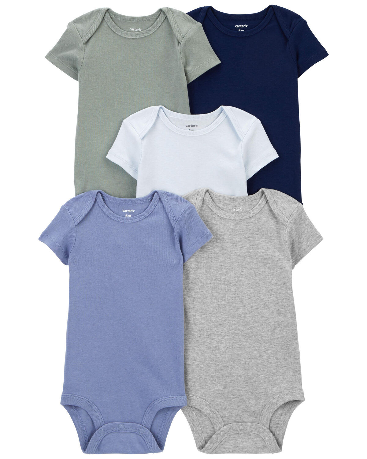 Multi Baby 5-Pack Short-Sleeve Bodysuits | carters.com | Carter's