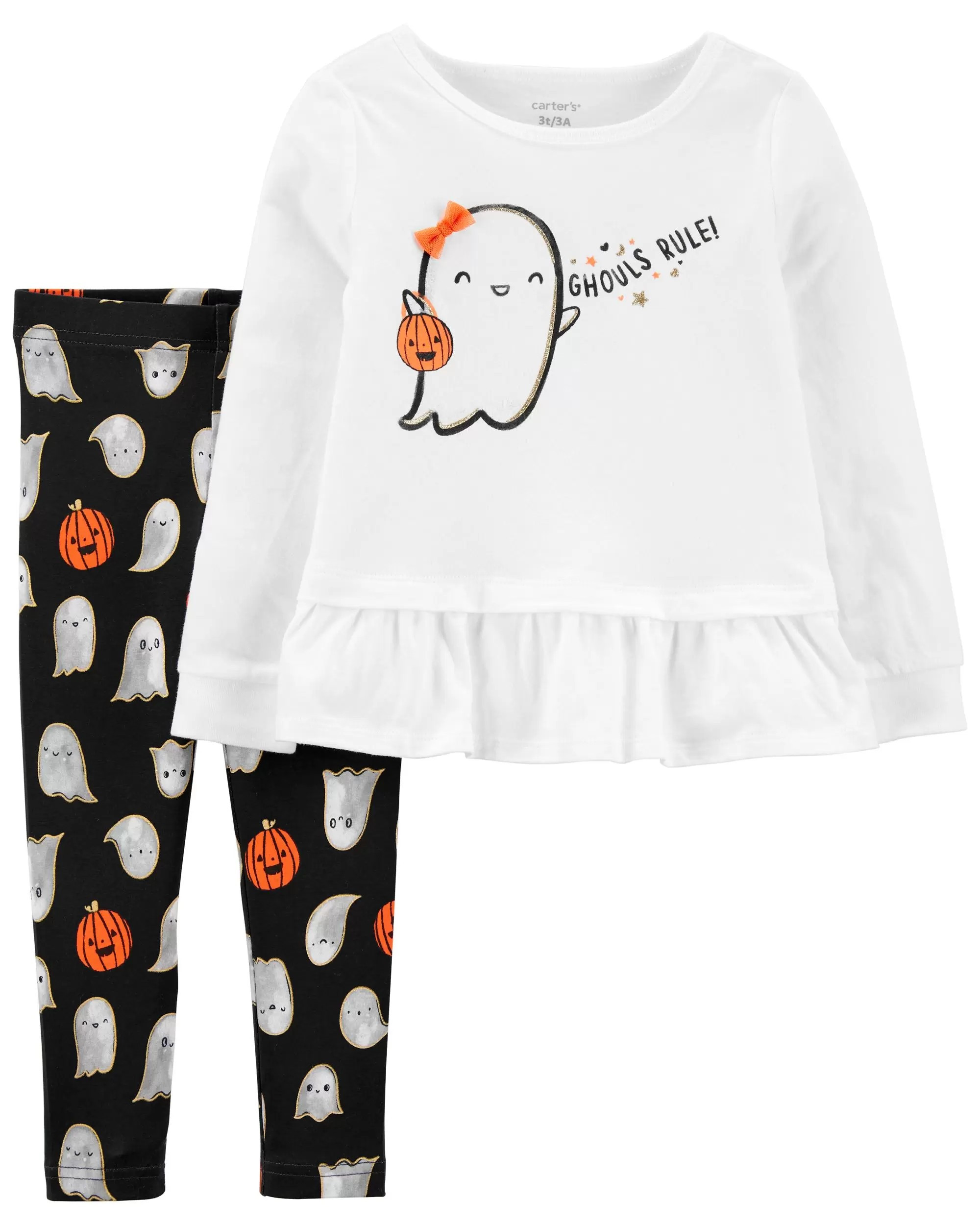 2-Piece Halloween Ghost Top & Legging Set | Carter's