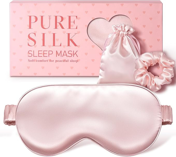 LitBear 100% Pure Silk Sleep Mask, 22 Momme 6A Mulberry Silk Fabric and Filling, Total Light Bloc... | Amazon (US)