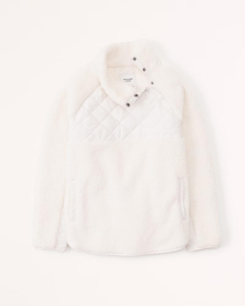 Women's Winterized Asymmetrical Snap-Up Fleece | Women's Tops | Abercrombie.com | Abercrombie & Fitch (US)
