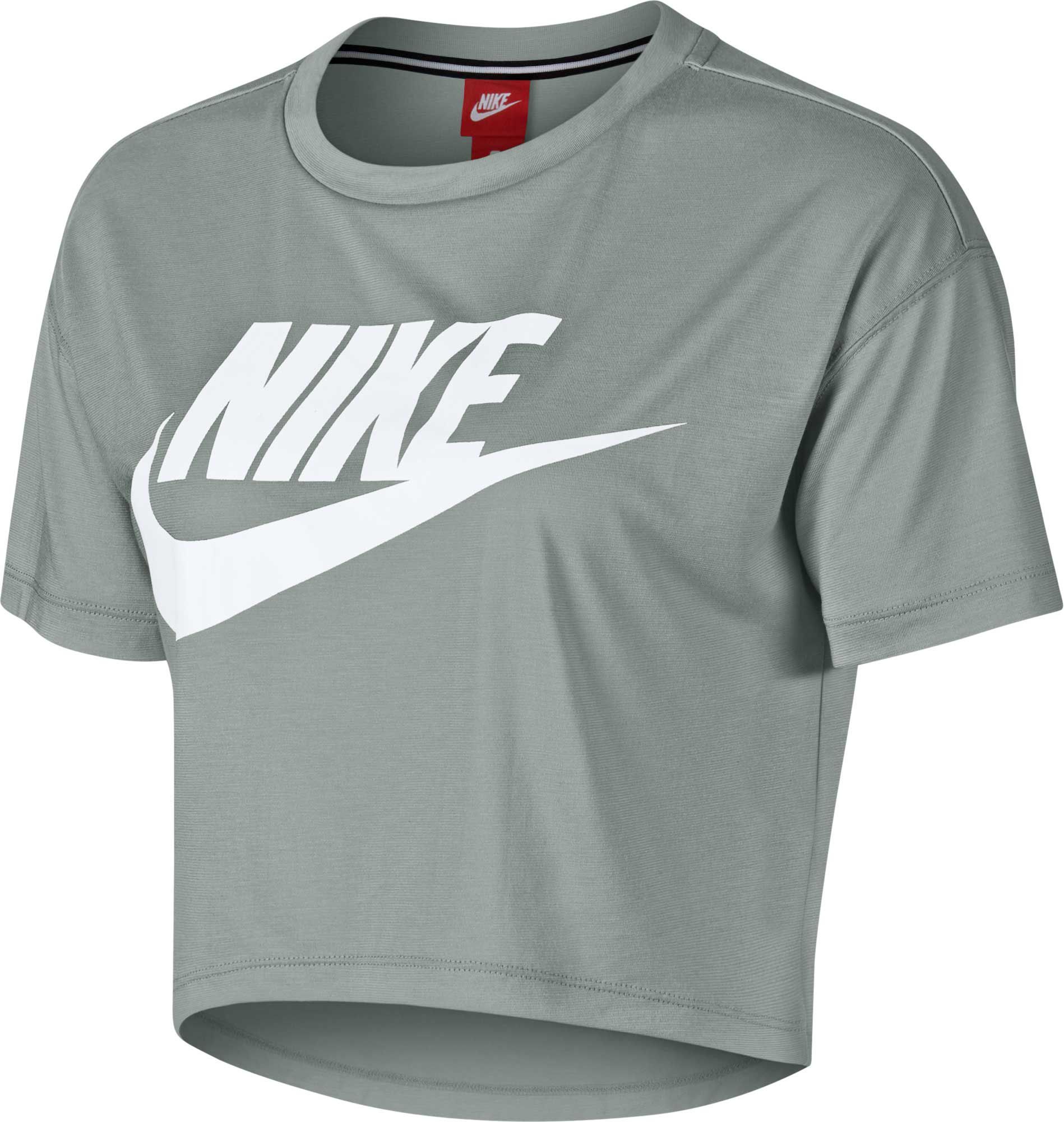 Nike Women's Essential Cropped T-Shirt, Size: XL, Light Pumice/White | Dick's Sporting Goods