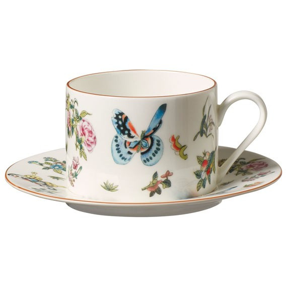 Adam Lippes Roseraie Tea Cup & Saucer - Multi | OKA Direct (UK)