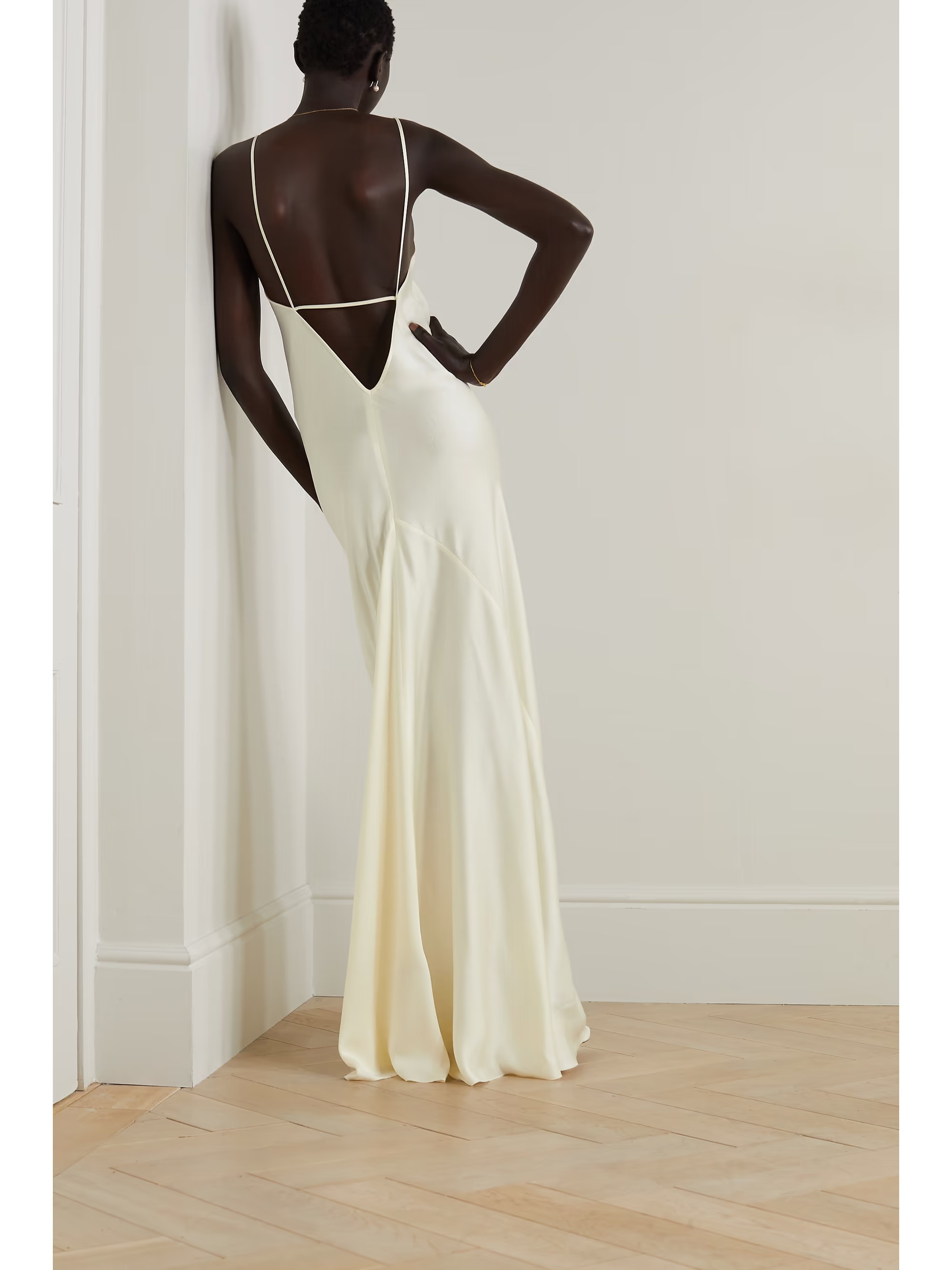 VICTORIA BECKHAM Satin gown | NET-A-PORTER | NET-A-PORTER (US)
