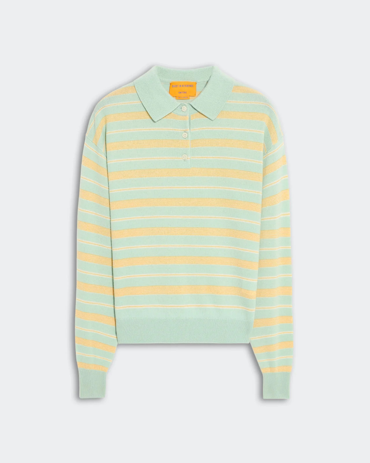 Collegiate Stripe Polo - Seaglass Combo | Guest In Residence