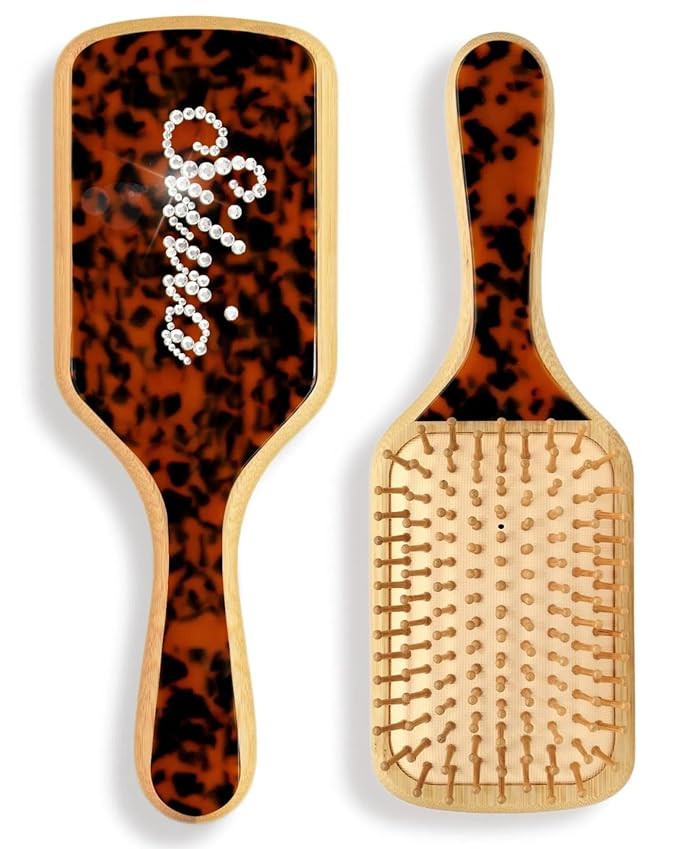 Custom Hair Brushes for Women,Personalized Hair Brush with Colorful Name,Customized Natural Woode... | Amazon (US)