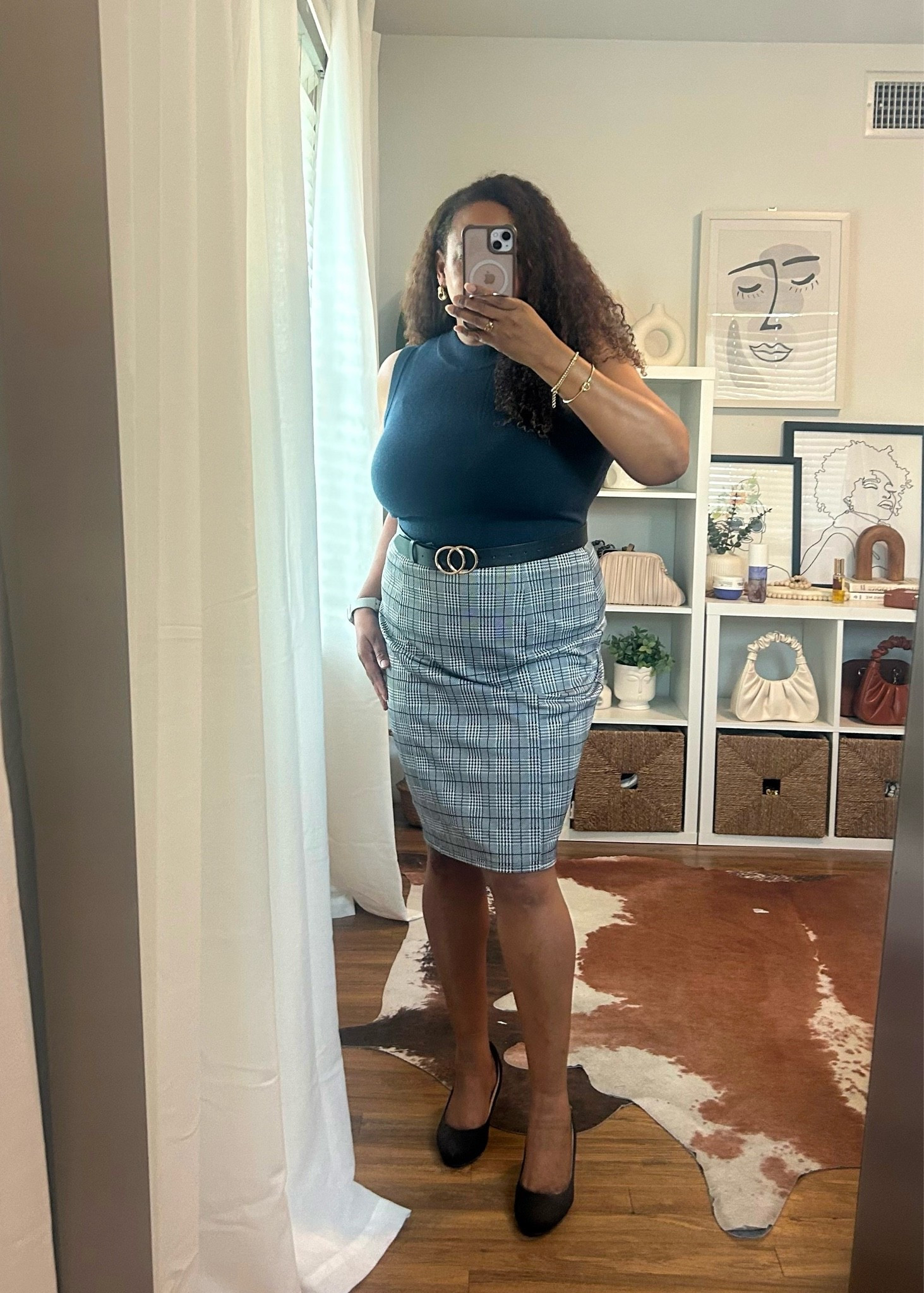 Office outfit! Sweater large skirt xl.