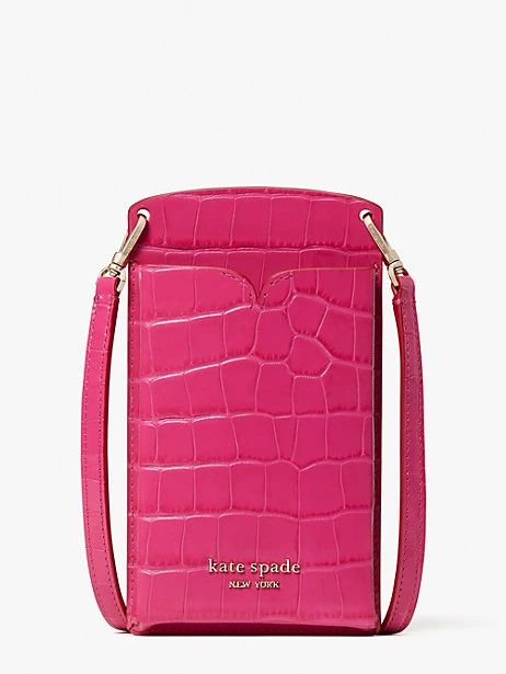 spencer croc-embossed leather slim crossbody | Kate Spade (US)