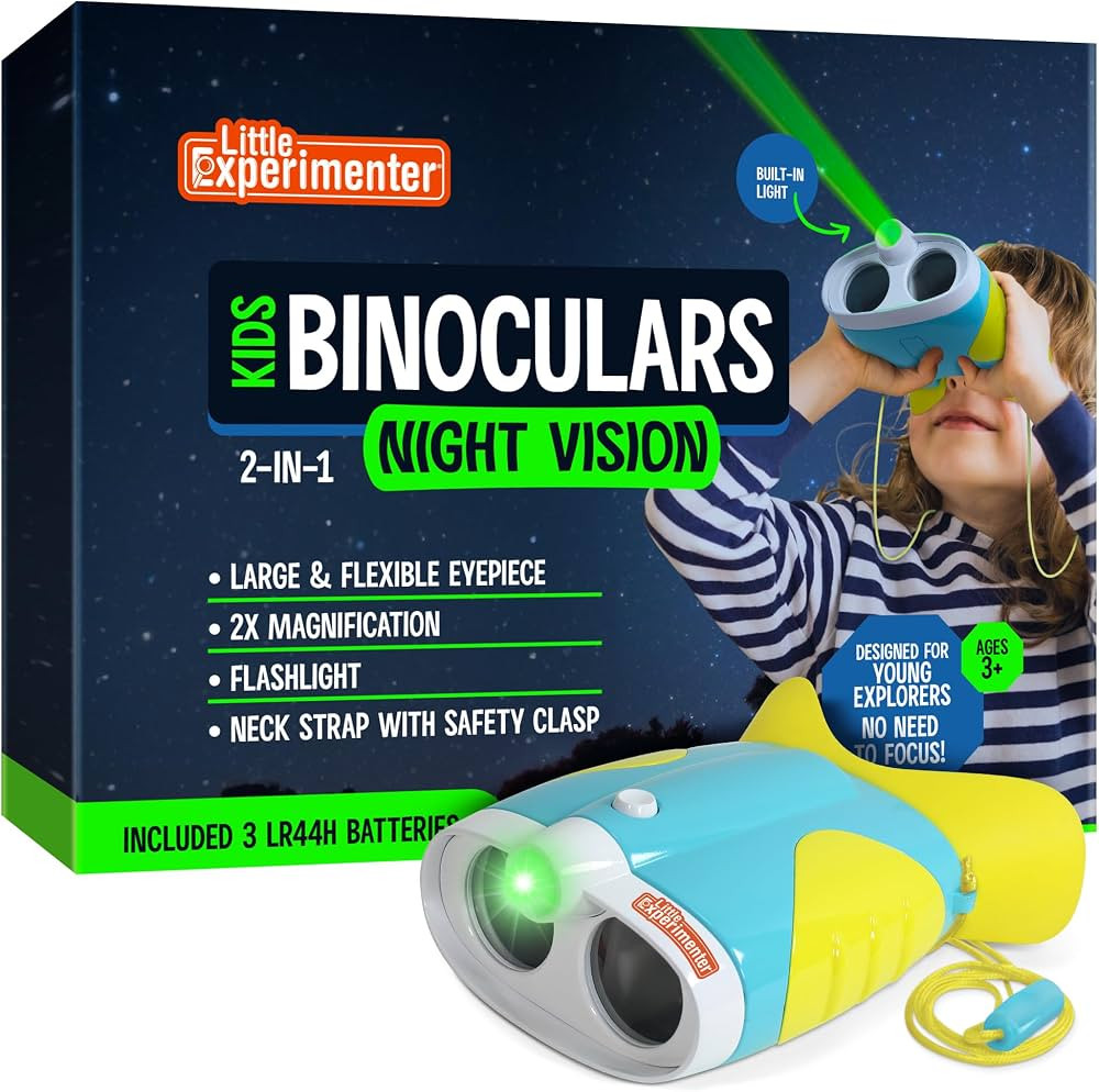 Night Vision Binoculars for Kids, Binocular Toys Stocking Stuffers Gift Ideas, with Flash Light &... | Amazon (US)