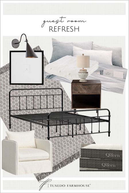 Products in my guest bedroom. 

Metal beds, mattresses, nightstands, area rugs, accent chairs, bed linens, duvets, lamps, sconce lighting, guest room 

#LTKhome #LTKFind #LTKfamily