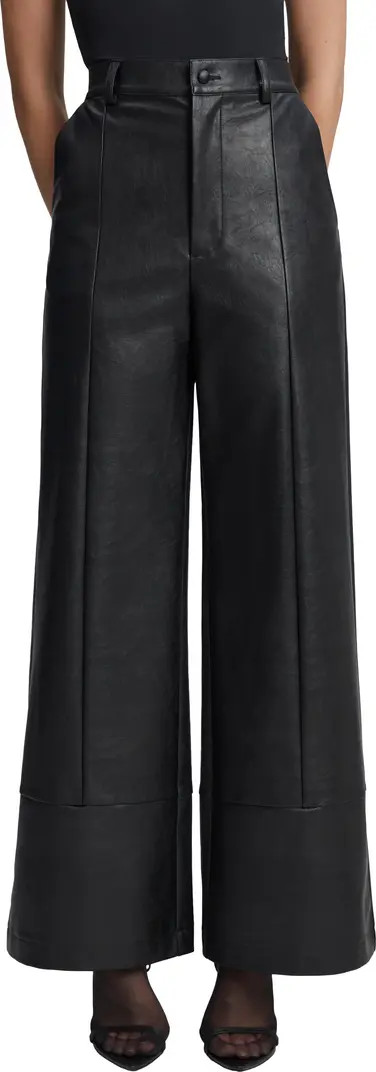 Bardot Marlowe Faux Leather Wide Leg Pants | Nordstrom | Nordstrom