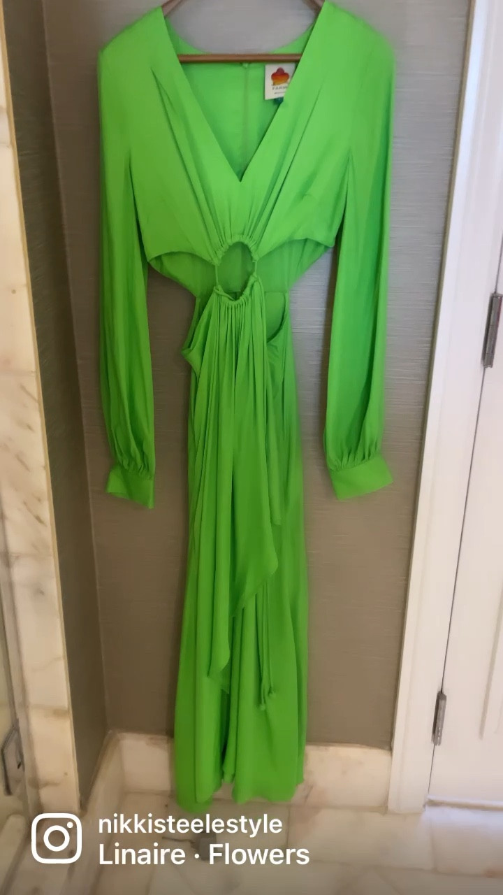 "Feeling eco-chic in my Farm Rio dress! Not only is it the perfect shade of green to complement my favorite color pink, but every purchase helps plant a tree 🌳🌿 And what better way to show it off than at dinner with a view at Ferraro's restaurant in Maui's Four Seasons Resort? 🌅 #NikkiStillStyle #FarmRioFashion #SustainableStyle #MauiDining"

#LTKwedding #LTKtravel #LTKstyletip