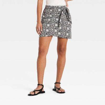 Women's Printed Midi Wrap Skirt - Universal Thread™ Green Tropical S | Target