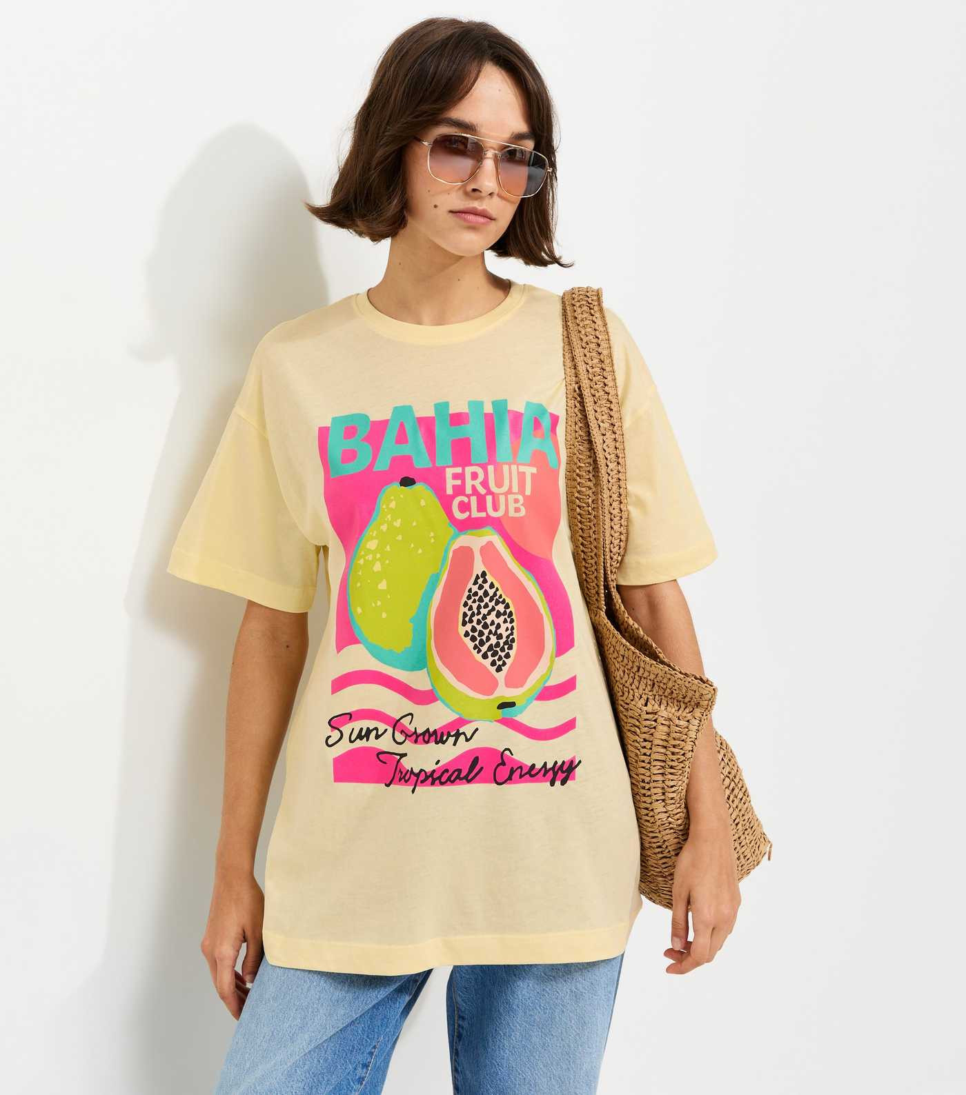 Light Yellow Papaya Oversized T-Shirt | New Look | New Look (UK)