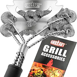GRILLART Grill Brush for Outdoor Grill Bristle Free - Safe BBQ Grill Cleaner Brush - 17" BBQ Brus... | Amazon (US)
