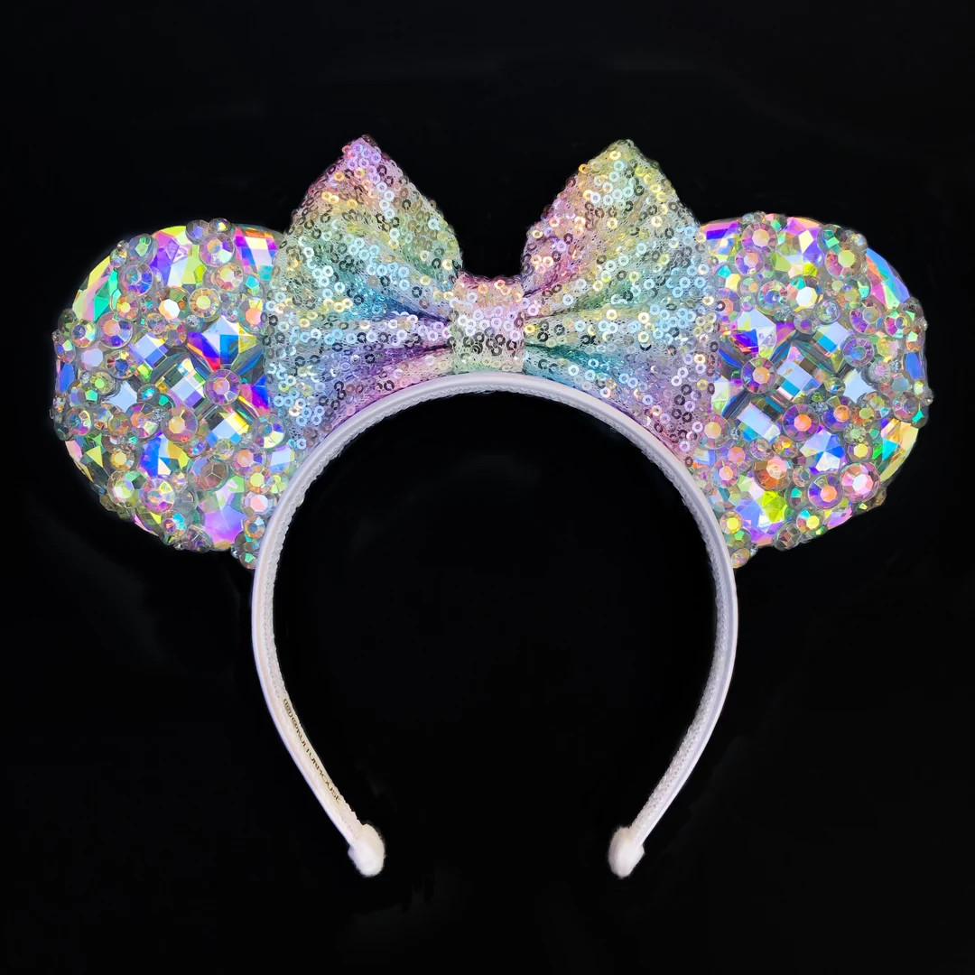 Rainbow Iridescent Silver Crystal Mouse Ears Headband Disneyland Diamond Celebration Minnie Micke... | Etsy (CAD)