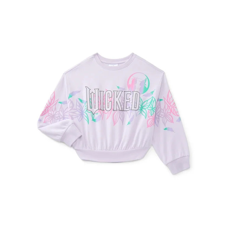 Wicked Girls Graphic Fleece Crew Pullover, Sizes 4-16 | Walmart (US)