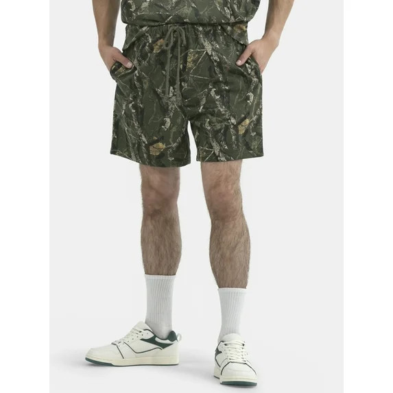 No Boundaries Men's & Big Guys 6" Inseam Soft Fleece Jogger Shorts | Walmart (US)