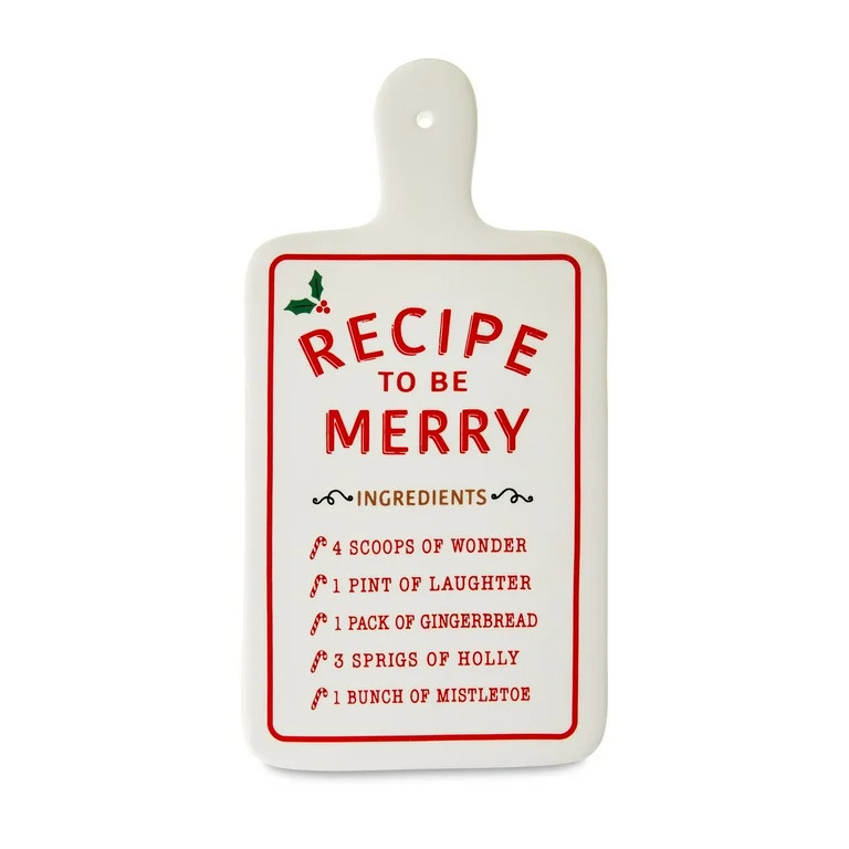 Recipe to Be Merry Accent Decor, 9.5 in, by Holiday Time | Walmart (US)