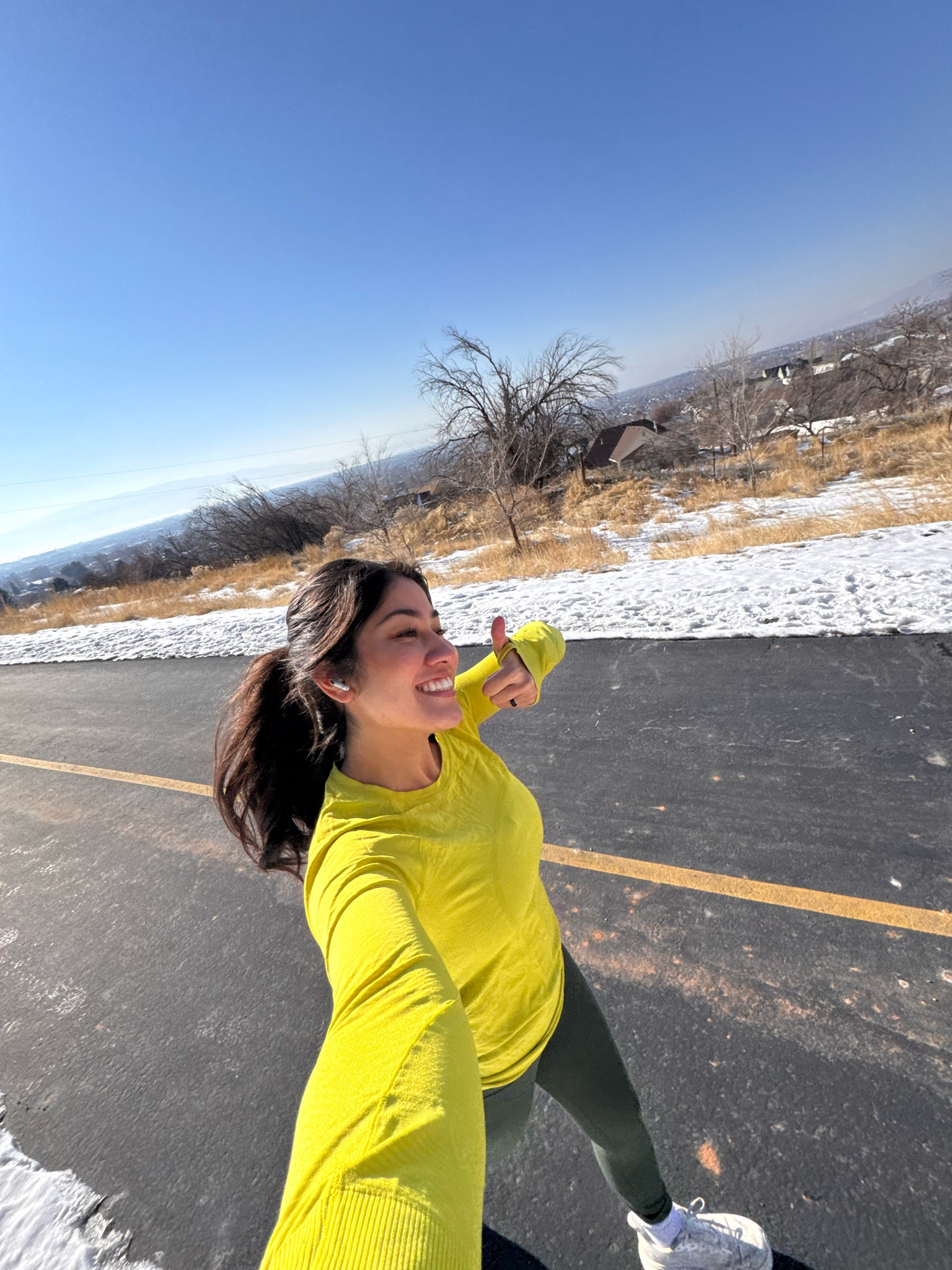 My running fit! Seriously my fav in cold weather. Also good for hiking!