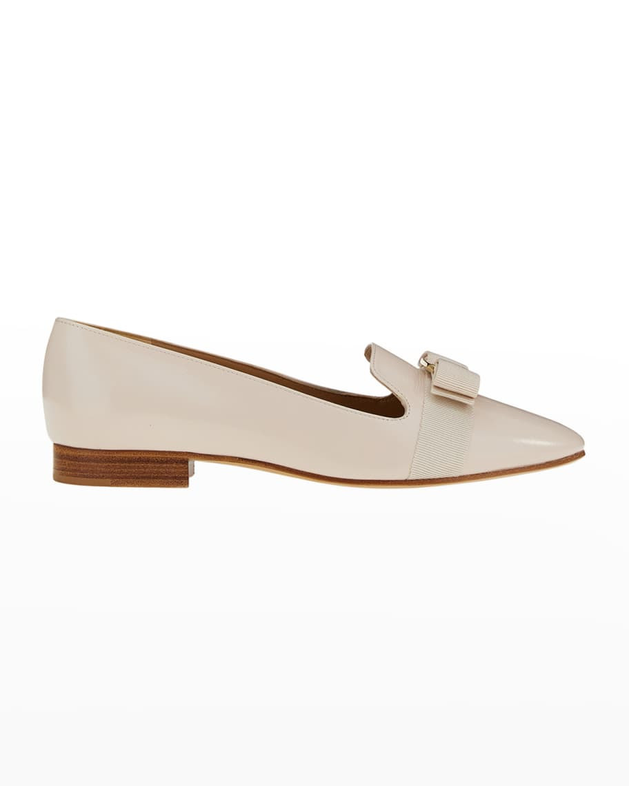 Salvatore Ferragamo Laufer Leather Bow Loafers | Neiman Marcus