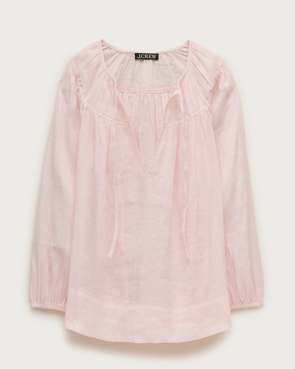 Long-sleeve tunic top in Hampton linen-blend | J. Crew US