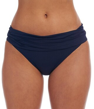 Island Goddess Shirred Banded Hipster Swim Bottom | Dillard's
