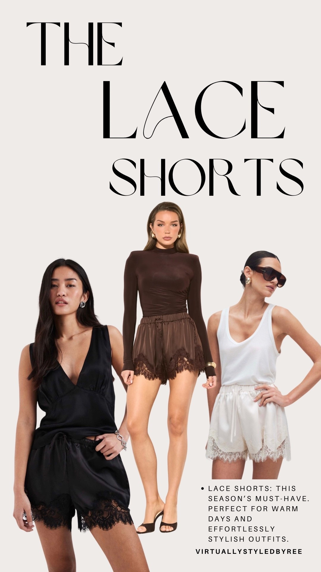 Lace Shorts!

Tags: Lace Shorts, Summer, Spring, Styling, Casual, Chic, Dinner, Date Night, Lace, Satin, Lace Satin Shorts

#LTKdatenight #LTKspring #LTKsummer