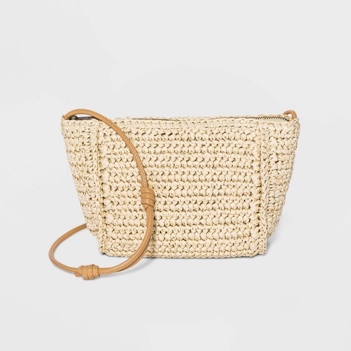 Straw Crochet Crossbody Bag - Universal Thread&#8482; Natural | Target