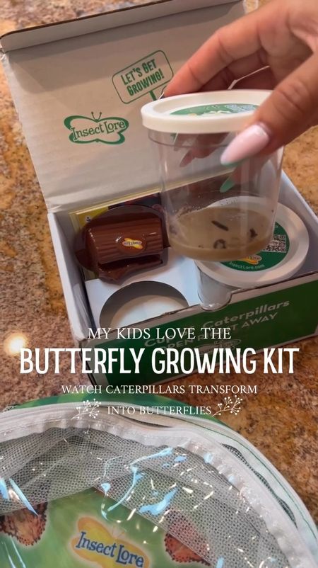 Butterfly growing kit, butterflies, caterpillars into butterflies, growing caterpillars, how butterflies are made, how caterpillars grow, growing kit, learning experience for kids.

#LTKFamily #LTKGiftGuide #LTKKids