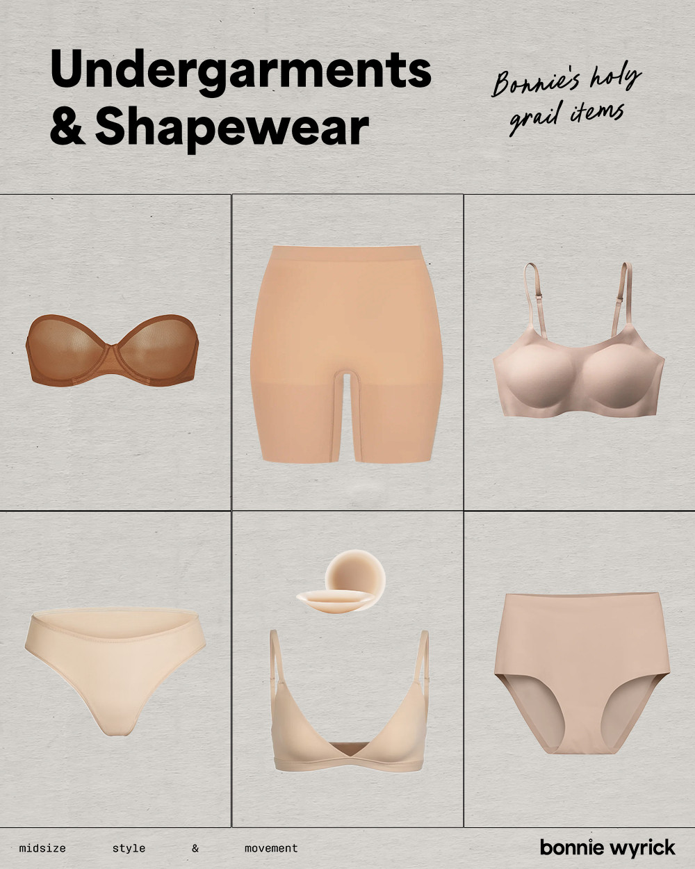 My Favorite Undergarments & Shapewear! Size XL spanx, size XL undies, bras are TTS! Use code BONNIEXSPANX for 20% off your first order!
-
-
-
strapless bra, midsize shapewear, shaping shorts, best shapewear, tummy smoothing underwear, shapewear underwear 

 