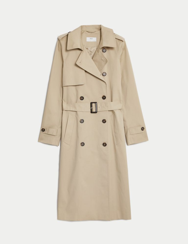 Cotton Rich Belted Longline Trench Coat | Marks & Spencer (UK)