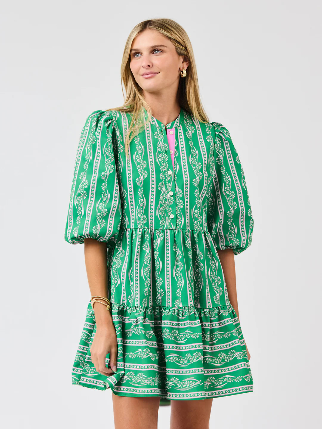 Riley Mini Dress | Garden Lace Green | Mary Square