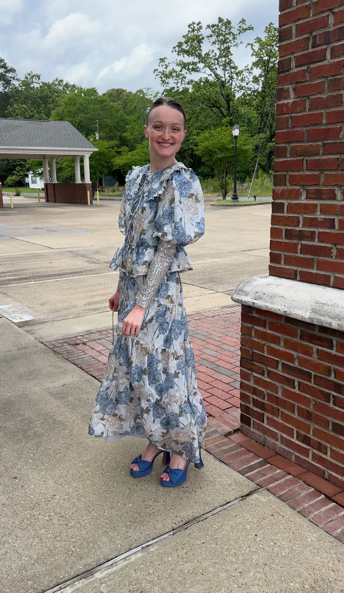 Easter outfit 🦋🩵✨
Blouse is still available if they do a restock on the skirt I’ll let y’all know! 

#LTKStyleTip #LTKFindsUnder100 #LTKSeasonal