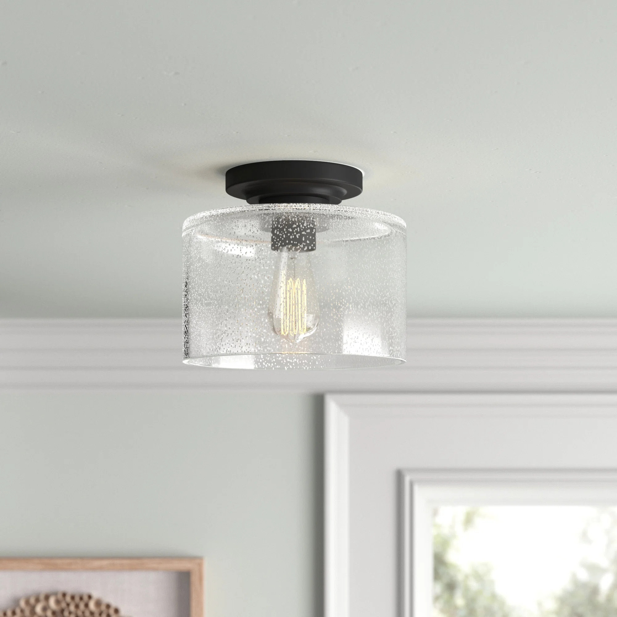Klarice Glass Flush Mount | Wayfair North America