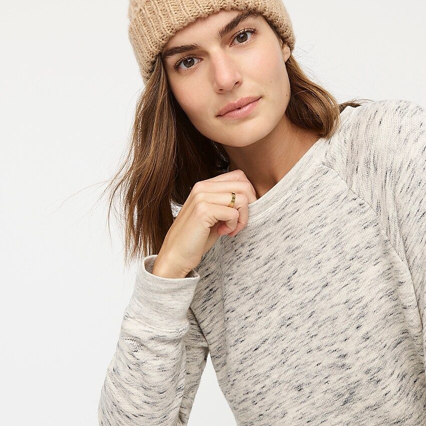 Crewneck pullover in speckled vintage cotton terry | J.Crew US