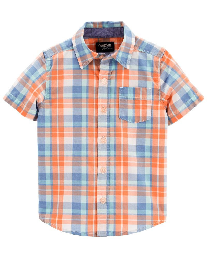Plaid Button-Front Shirt | OshKosh B'gosh