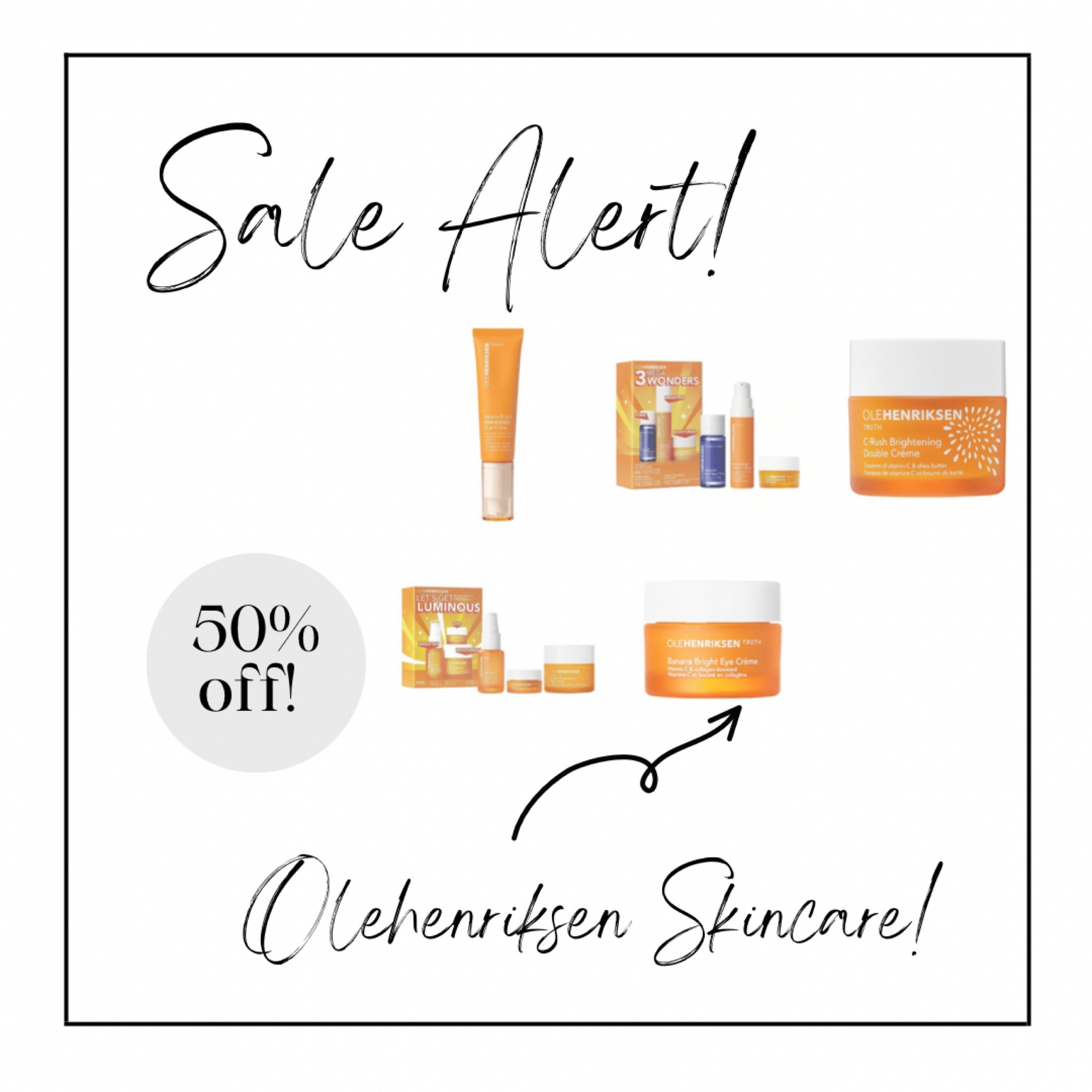 Olehenrikson Skincare 50% off! Free shipping over $49.

The brightening eye cream, dark spot reducing toner, and tanning face primer. 👌🏻

Follow @sarahrachelfinke on Instagram

#olehenrikson #anastasiabeverlyhills #dipbrow #pomade #eyebrows
#eyelashes #eyelash #lashes #lashserum #eyelashserum #cleanbeauty #favoritebeautyproducts #beauty #beautyproducts #theordinary #affordablebeauty #beautyproducts #drugstorebeauty #walmart #ulta #sephora #skincare #affordableskincare #exfoliator #moisturizer #antiaging #makeup #cosmetics #dime #dimebeauty #ultahaul #ultabeauty #morphe #tarte #beauty #makeup #cosmetics #eyeshadow #eyeshadowpalette #palette #blush #highlighter #concealer #settingspray #ltkbeauty #ltkskincare #kohls #eyecream #tanner #faketan #fauxtan #toner #primer 

#LTKbeauty #LTKunder50 #LTKsalealert