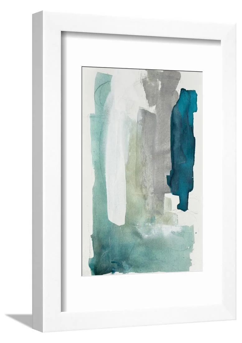 Seaglass III Turquoise Teal Coastal Abstract Art Framed Print Wall Art By Julia Contacessi | Walmart (US)