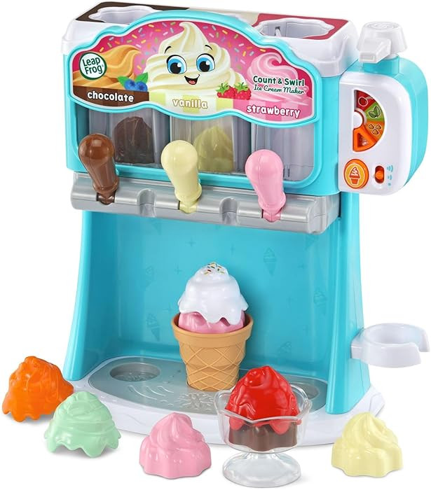 LeapFrog Count and Swirl Ice Cream Maker Playset for Kids Ages 2 Years and up, Blue | Amazon (US)