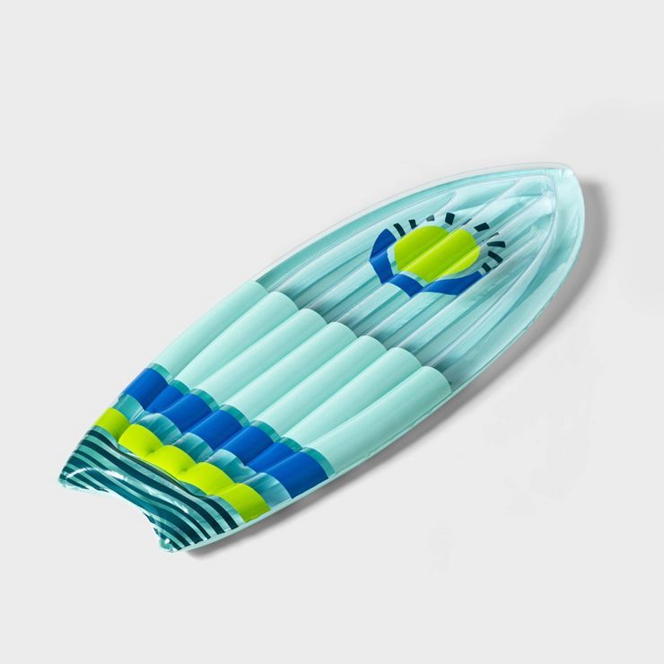 Inflatable Surf Board Pool Float Blue - Sun Squad™ | Target