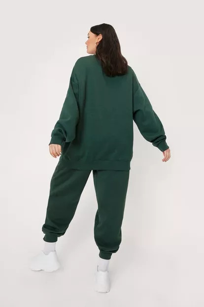 Plus Size Active Society Embroidered Joggers | Nasty Gal (US)